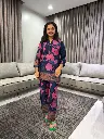 Moonlit Bloom Pure Gazi Silk Co-Ord Set