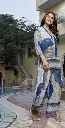 Azure Wave Paper Silk Co-Ord Set