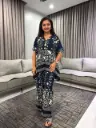 Midnight Garden Gazzi Silk Co-Ord Set