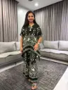 Ebony Blossom Gazzi Silk Co-Ord Set