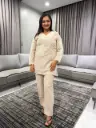 Natural Bloom Jute Cotton Co-Ord Set