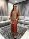 Rust Heritage Viscose Silk Co-Ord Set