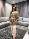 Mocha Polka Muslin Tunic