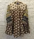 Mocha Polka Muslin Tunic