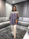 Plum Polka Muslin Tunic