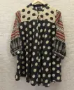Retro Polka Dot Viscose Muslin Tunic