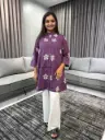 Lavender Bloom Cotton Tunic