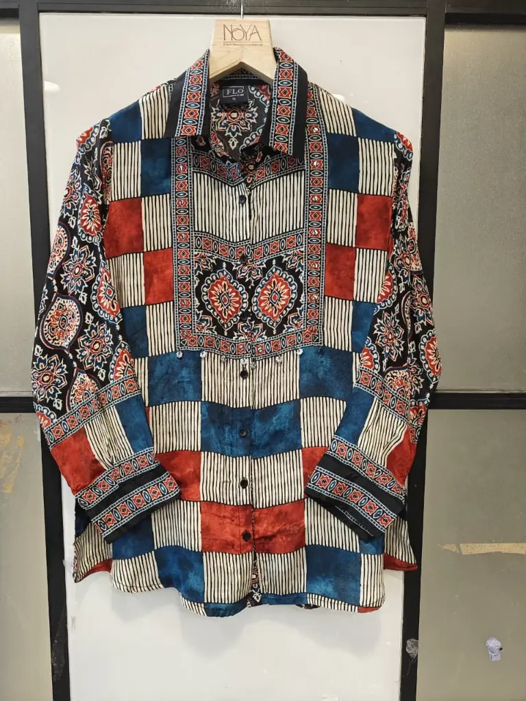 Boho Mosaic Crepe Shirt