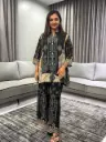 Midnight Tribal Natural Crepe Co-Ord Set
