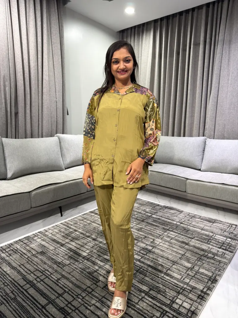Olive Green Premium Viscose Co-Ord Set