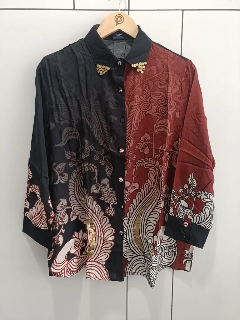 Midnight Maroon Viscose Muslin Designer Shirt