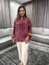 Royal Wine Natural Crepe Designer Shirt