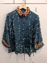 Azure Maze Natural Crepe Shirt
