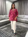 Wine Bloom Pure Cotton Tunic