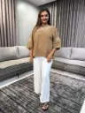 Mocha Bloom Embroidered Top