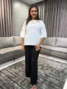 Ivory Blossom Embroidered Top