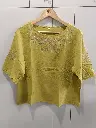 Mustard Meadow Embroidered Top