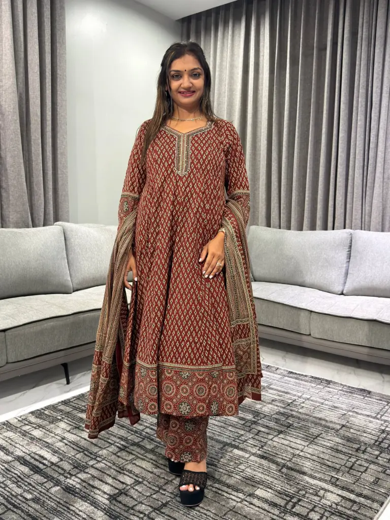Rust Heritage Pure Cotton 3-Piece Suit Set