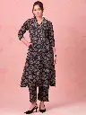 Midnight Bloom Pure Cotton 2-Piece Kurta Set