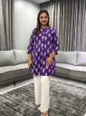 Violet Leaf Pure Cotton Printed Tunic