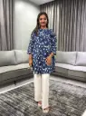 Midnight Bloom Pure Cotton Printed Tunic