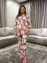 Lavender Floral Printed Pure Cotton Co-Ord Set