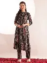 Midnight Paisley Pure Cotton Printed Kurta Set
