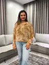 Olive Fern Pure Dobby Georgette Top