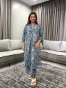 Indigo Floral Pure Cotton Co-Ord Set