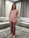 Mauve Heritage Pure Crepe Co-Ord Set