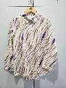 Abstract Wave Printed Premium Linen Long Shirt