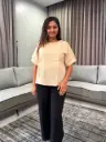 Nude Blossom Premium Soft Linen Top