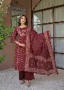 Signature Burgundy Gold Bandhani Kurta Set