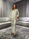 Smoky Grey Luxe Pure Glass Tissue Co-ord Set