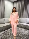 Blush Bloom Chanderi Silk Co-Ord Set
