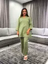 Olive Bloom Pure Cotton Co-Ord Set