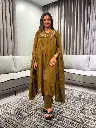 Olive Luxe Mirror Embroidered Mull Cotton Kurta Set