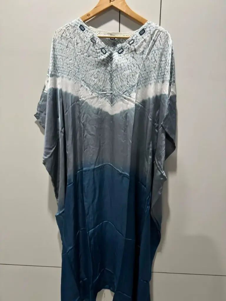 Ocean Mist Gazzi Silk Kaftan