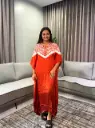 Scarlet Glow Gazzi Silk Kaftan
