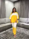 Yellow & White Ombré Tie-Dye Cotton Co-ord Set