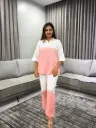 Blush Pink & White Ombré Dip-Dye Cotton Co-ord Set