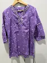 Lavender Purple Bandhani Print Cotton Tunic