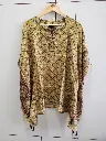 Mustard Yellow Geometric Natural Crepe Kaftan Top