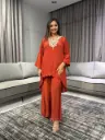 Sunset Orange Pure HO Silk Co-Ord Set