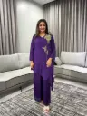 Violet Pure Chinon Co-Ord Set