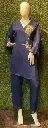 Navy Blue Pure Chinon Co-Ord Set