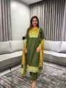 Olive Green Premium Silly Cotton 3-Piece Suit Set