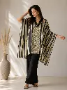 Monochrome Elegance Premium Modal Silk Kaftan