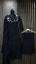 Midnight Bloom Premium Chinon Pleated Kurta Set