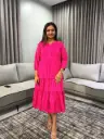 Pink Bloom Broderie Cotton Dress
